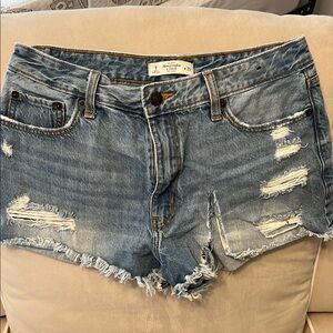 Distressed Denim Shorts